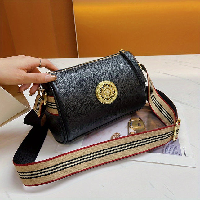 Trendy Leather Barrel Bag