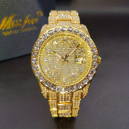 Luxury Hip-Hop Rhinestone Watch