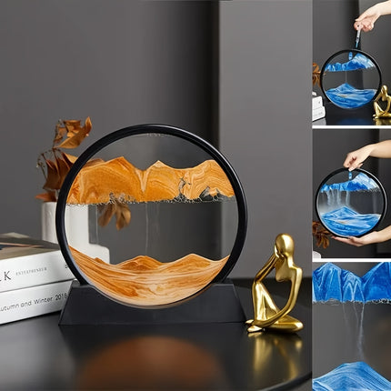 Dynamic Quicksand Desk Decor - Mesmerizing Sand Art Dome