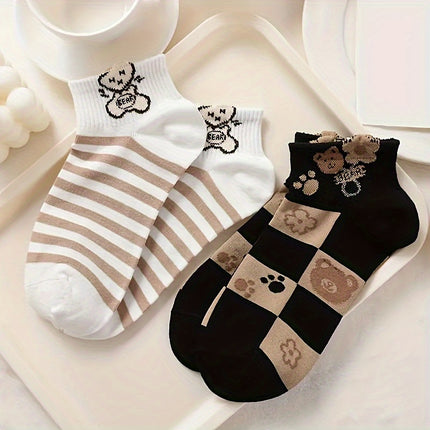 Cute 3D Bear & Heart Socks