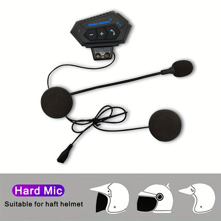 Wireless Motorcycle Helmet Headset – Hands-Free Call & Music