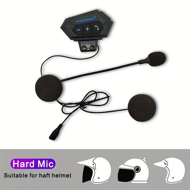 Wireless Motorcycle Helmet Headset – Hands-Free Call & Music