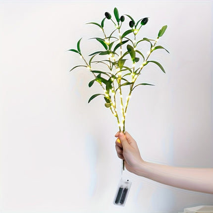 Olive Branch LED Lamp – Elegant Festive Decor