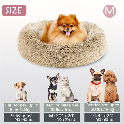Calming Plush Pet Bed - Monti Bargains