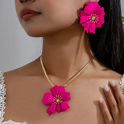 Elegant Floral Pearl Jewelry Set
