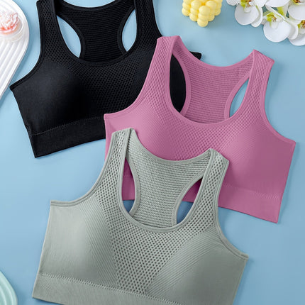 3-Pack Women's Sports Bras for Yoga & Fitness