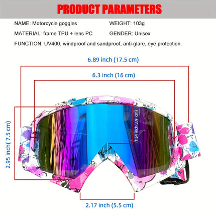 Motorcycle Goggles – Anti-Fog, UV Protection, Windproof & Dustproof