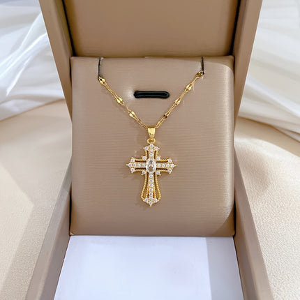 Elegant Cross Pendant Necklace