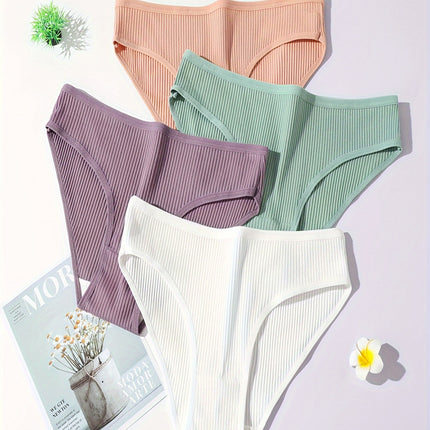 10-Pack Ribbed Cotton Briefs