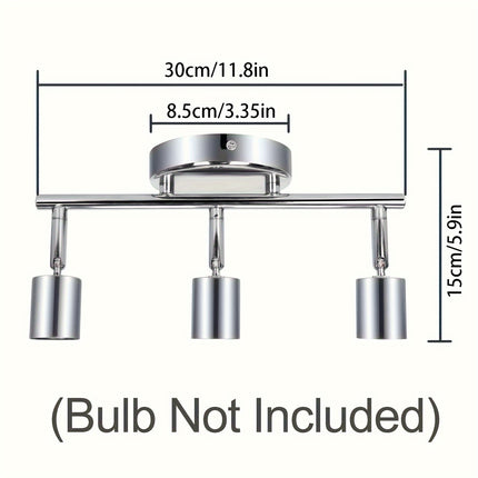 Rotatable 3-Light LED Ceiling Spotlight – Matte Nickel