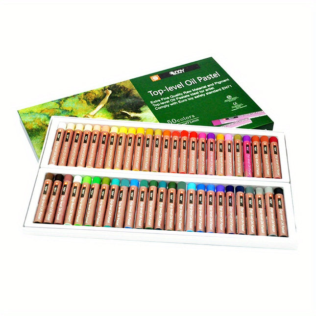 Top Series Oil Pastels: 50 Vibrant Colors