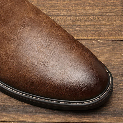 Men’s Brown Elastic Ankle Boots