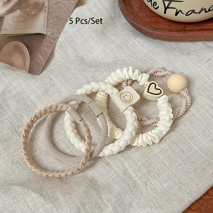 Heart & Smile Elastic Hair Ties