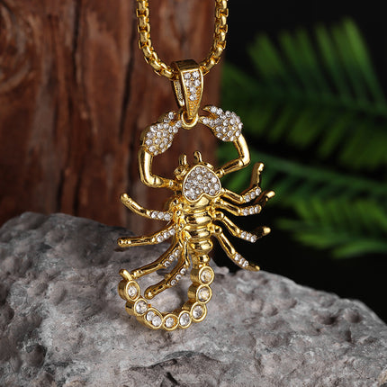 Golden Scorpion Pendant Necklace