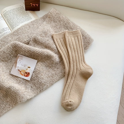 Women's Cozy Wool Blend Winter Socks (2 Pairs)