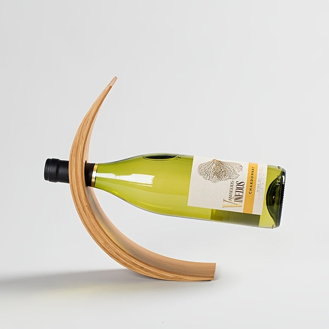 Creative Nan Bamboo Desktop Wine Rack – Elegant Wine Display