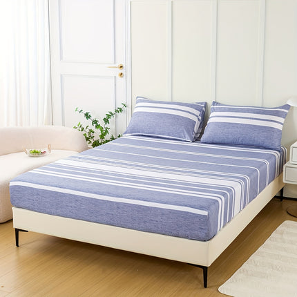 Striped Print Bedding Set - Soft, Comfortable All-Season Set