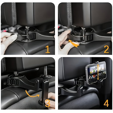 Adjustable Car Seat Phone Holder – Secure Headrest Mount