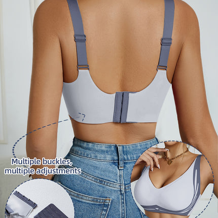 Seamless Color Block Wireless Bra