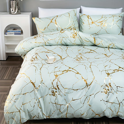 Soft Bronzing Duvet Cover Set - 3pcs, Elegant Comfort