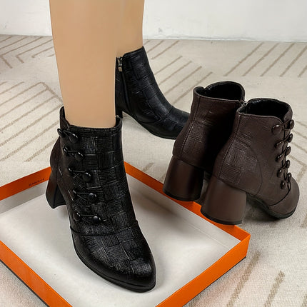 Chic Chunky Heel Ankle Boots