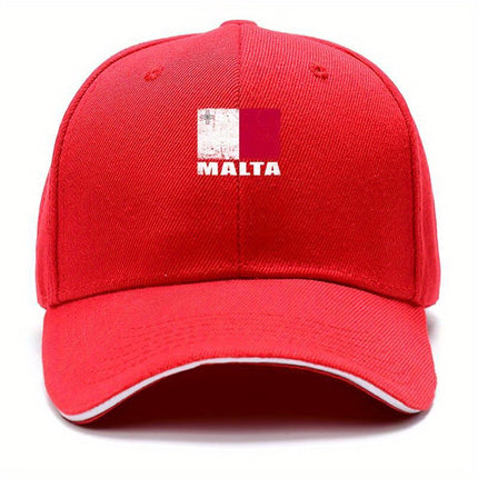 Malta Flag Grunge Baseball Cap