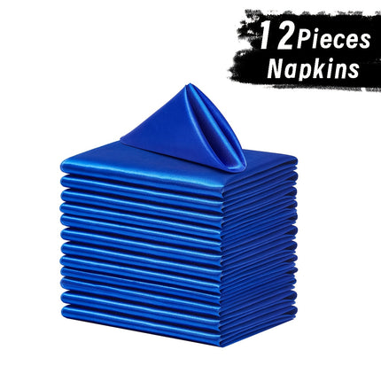 6/12pcs Luxury Soft Satin Napkins
