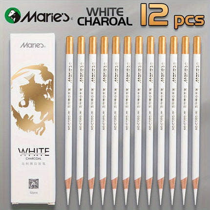 Marie's White Charcoal Pencils Set
