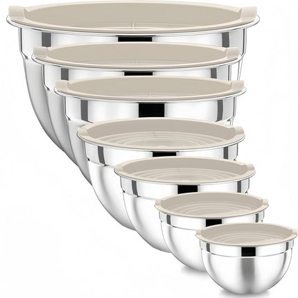 14-Piece Stainless Steel Mixing Bowl Set