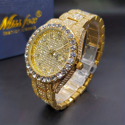 Luxury Hip-Hop Rhinestone Watch