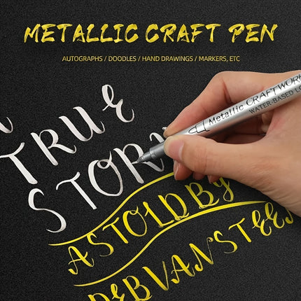 Metallic Brush Marker Set for Crafts