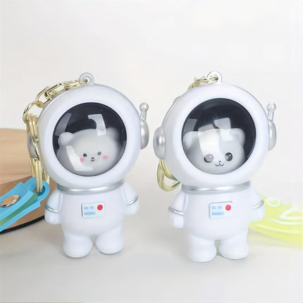 Astronaut Bear Night Light Keychain