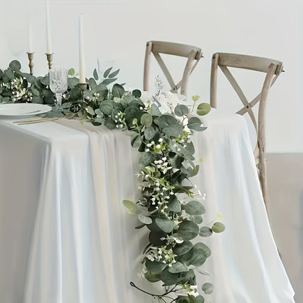 Faux Eucalyptus Garland - Elegant Decor for Any Occasion