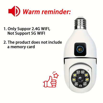 1080P HD WiFi Bulb Camera - 360° Smart Security