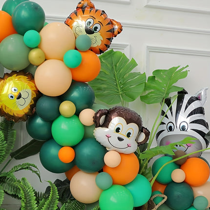 161 pcs Jungle Safari Animal Balloon Garland Arch Kit