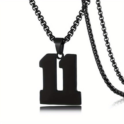 Men's Sports Number Pendant Necklace