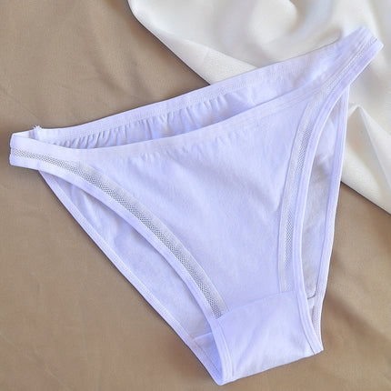 6pcs Simple Solid Briefs
