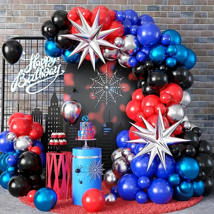 Hero-Themed Red & Blue Balloons – Perfect Party Decor