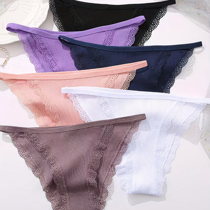 6pcs Lace Stitching Intimates