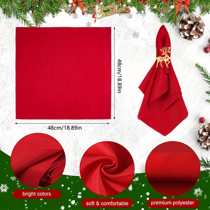 12pcs Christmas Napkin & Ring Set