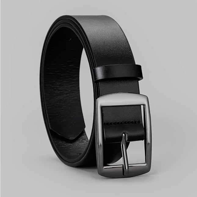 Men's Sleek Black Leather Belt - Monti Bargains