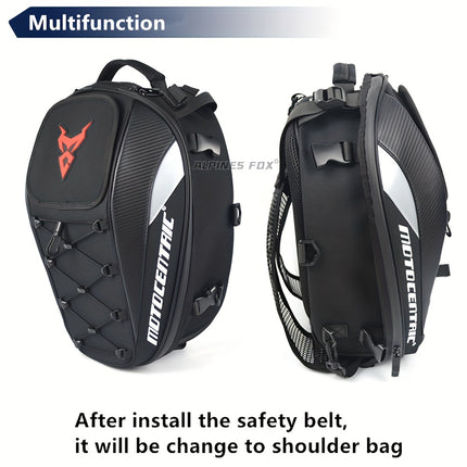 MOTOCENTRIC Waterproof 37L Motorcycle Tail Bag – High Capacity