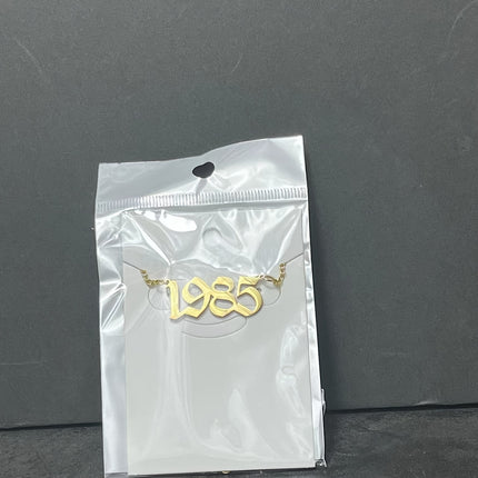 Custom Birth Year Stainless Steel Necklace