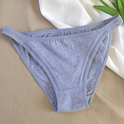 6pcs Simple Solid Briefs