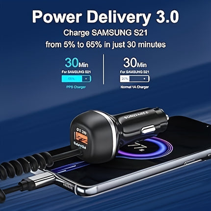 USB-C 51W Super Fast Car Charger - Travel-Ready Power
