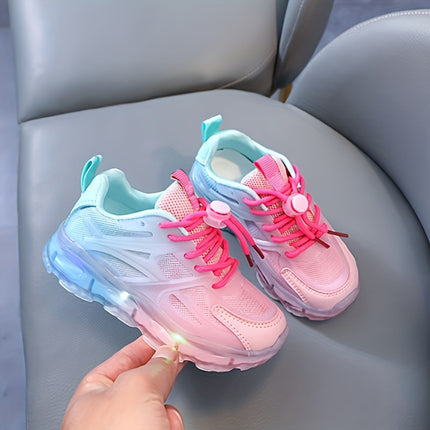 Glowing Two-Tone Athletic Shoes