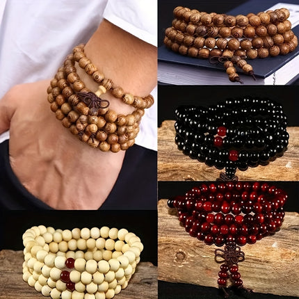 Men's 108 Beads Sandalwood Prayer Bracelet