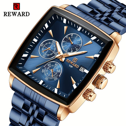 Luxury Blue Rectangle Quartz Watch