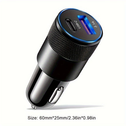 Super-Fast PD Car Charger with USB & Alloy Design