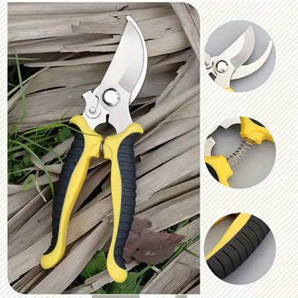 Stainless Steel Pruning Shears for Effortless Garden Trimming